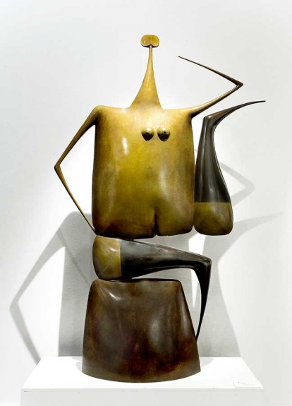 Philippe HIQUILY Grande Mimi Patte en l'Air, 1991, bronze patiné, 196 x 125 x 30 cm, ed. 8 + 4 E.A.