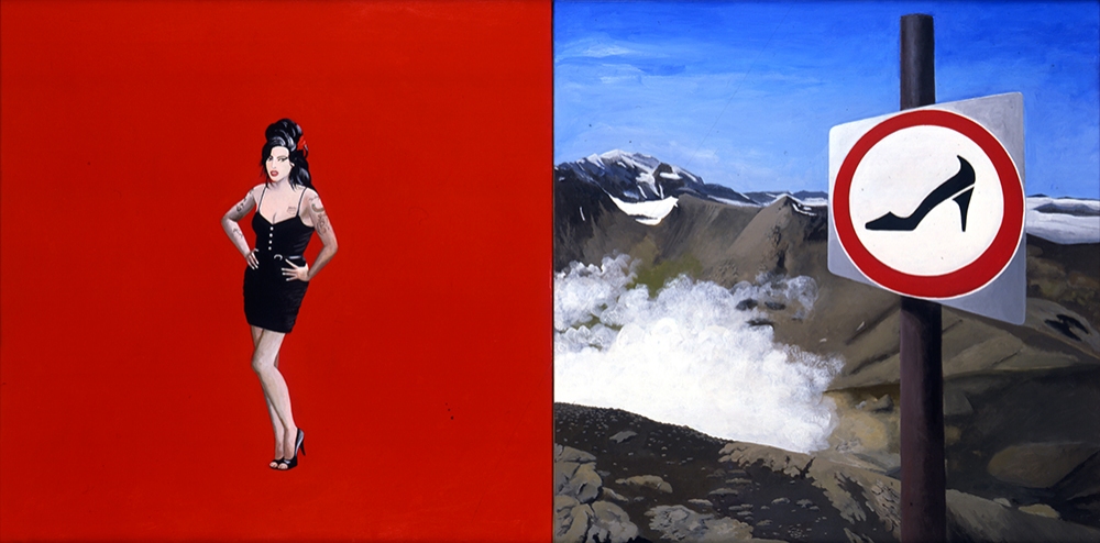 Catherine LOPES-CURVAL L'air de la Montagne, 2008, (diptych), acrylic on canvas, 120 x 60 cm