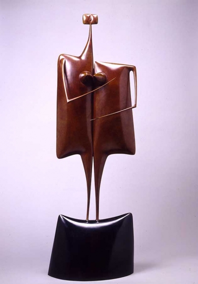 Philippe HIQUILY Le Fente, 1993, bronze patiné, h.123 cm, ed. 8 + 4 E.A.