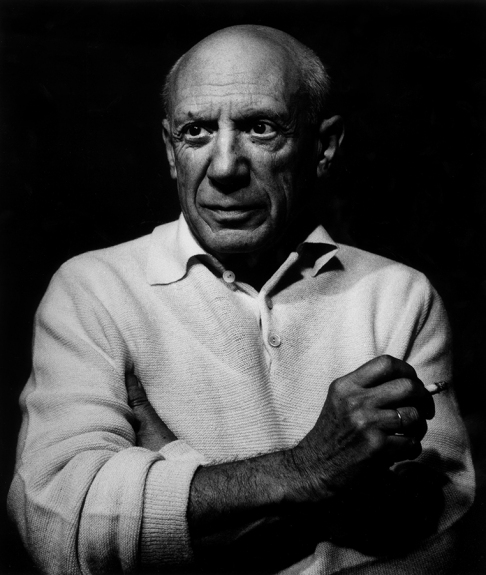 Lucien CLERGUE Picasso à la Cigarette III, Cannes, 1965, (réf. 280/53), silver print on baryted paper laid down on aluminium, 100 x 80 cm, signed and numbered, Ed.8