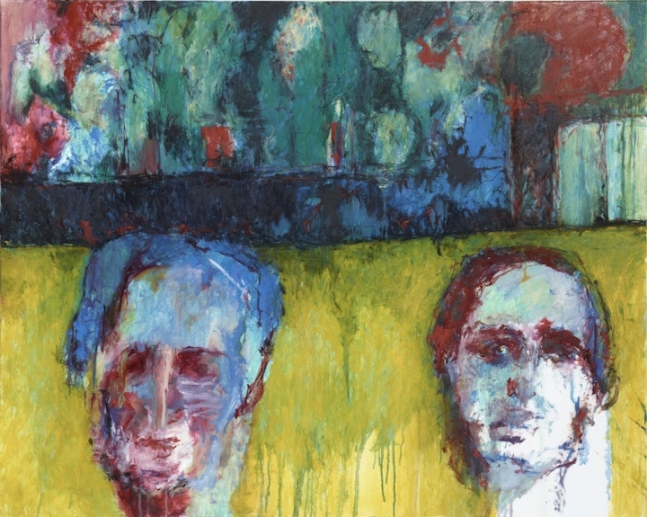 Bernard DUFOUR Dans un jardin, 2014, huile sur toile, 65 x 81 cm