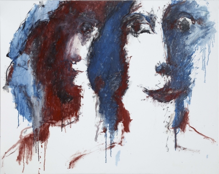 Bernard DUFOUR Trois visages, 2014, oil on canvas, 65 x 81 cm