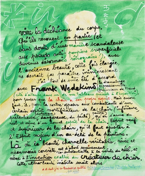 Maurice LEMAÎTRE Du "nu" lettriste, 1992, acrylic on canvas, 73 x 60 cm