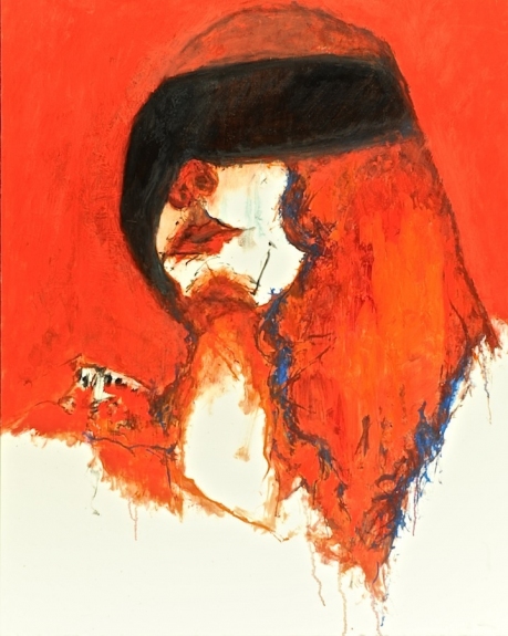 Bernard DUFOUR Le bandeau, 2015, huile sur toile, 81 x 65 cm