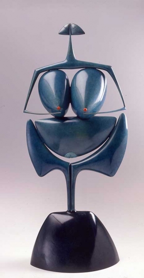 Philippe HIQUILY Coralie, 1992, patinated bronze with coral, 100 x 44 x 25 cm, ed. 8 + 4 A.P.